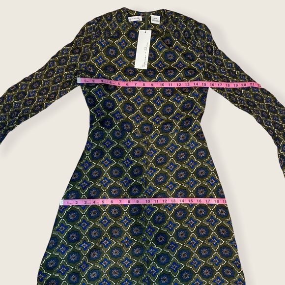 NWT Spencer + Shaw Olive Green/Royal Blue Dress XS - Picture 10 of 16